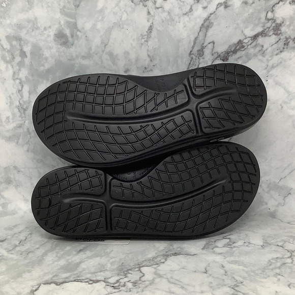 Oofos OOriginal Black Sandals W12 M10 Recovery Footwear Flip Flop P2-57 - Picture 5 of 10